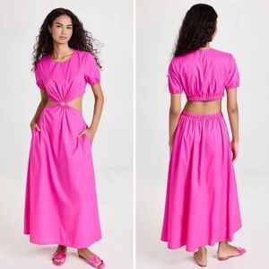 NEW Staud Calypso Cutout maxi Dress
Bougainvillea Pink, SMALL